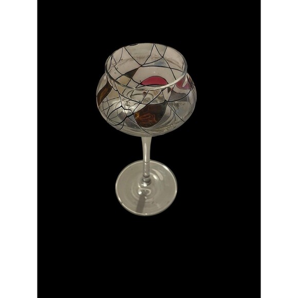 Partylite Mosaic Calypso Long Stemmed Tealight Candle Holder 1980s Retired - Picture 4 of 6